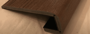 closeup of a bended vinyl floor