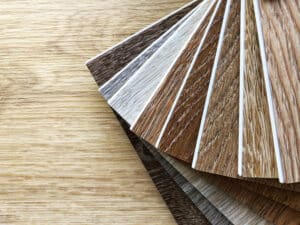 luxury vinyl samples fanned out