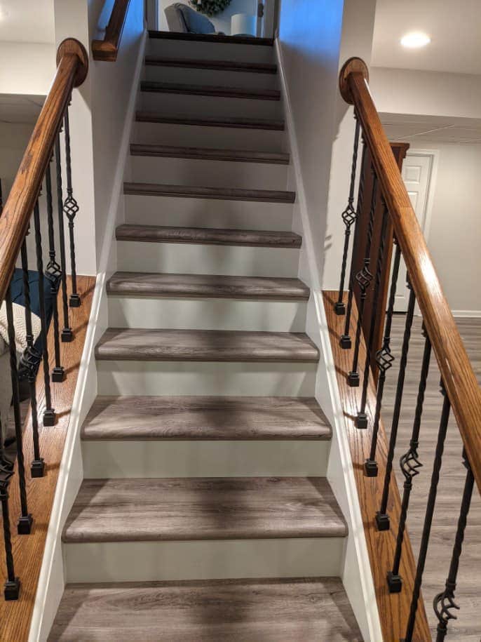 Luxury vinyl floor and stairs