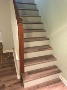 Newly bent LVP Flooring Steps 2 225x300 1